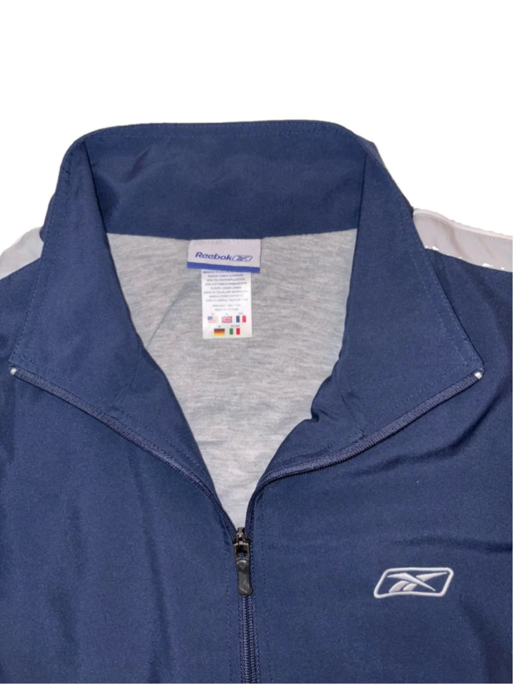 Reebok Men’s XL 2-Piece Lined Track Suit Navy Blue Full Zip Jacket & Pants